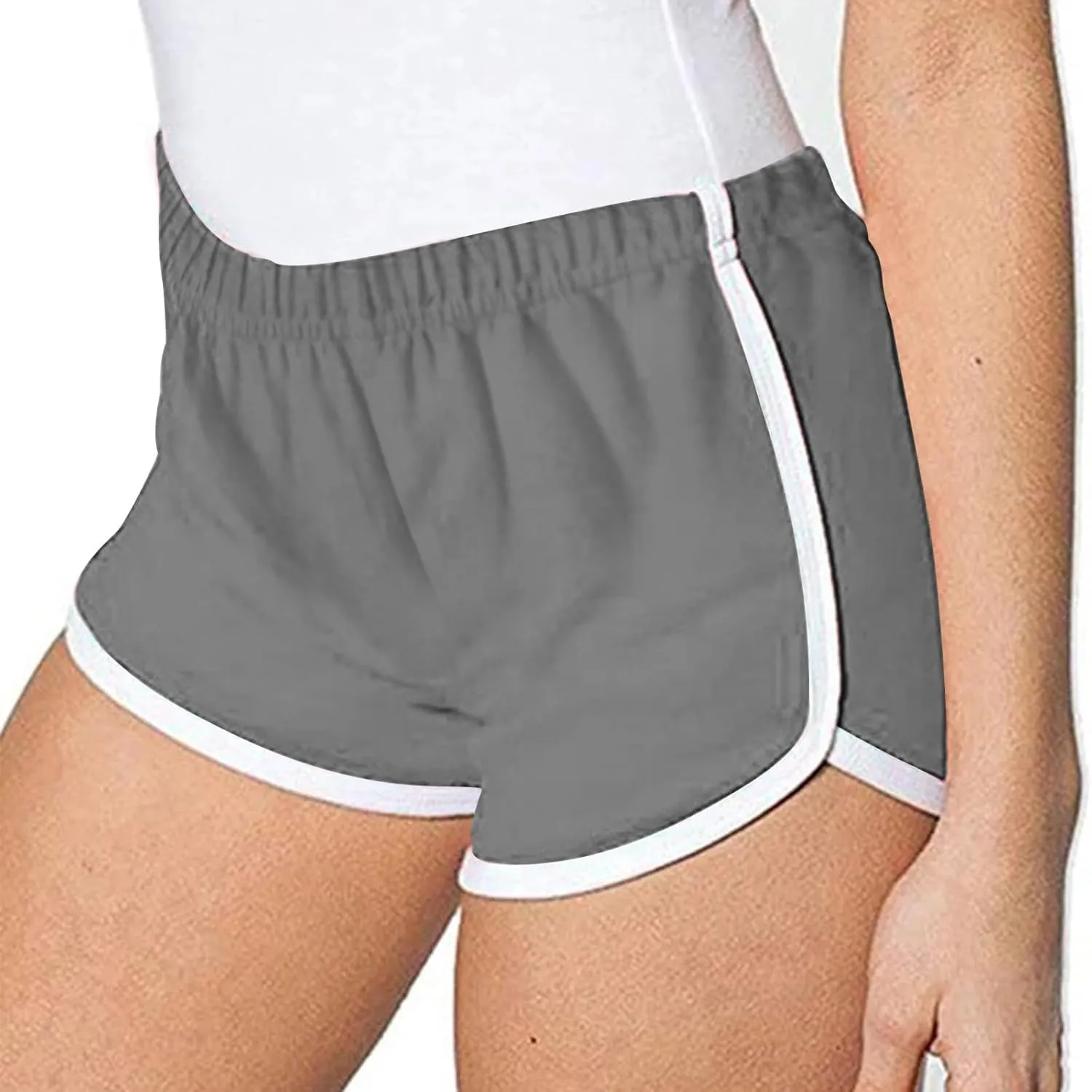 3 Pack Women's Dolphin Running Workout Shorts, Fashion Summer Lounge Short Pants Elastic Waist Athletic Yoga Shorts