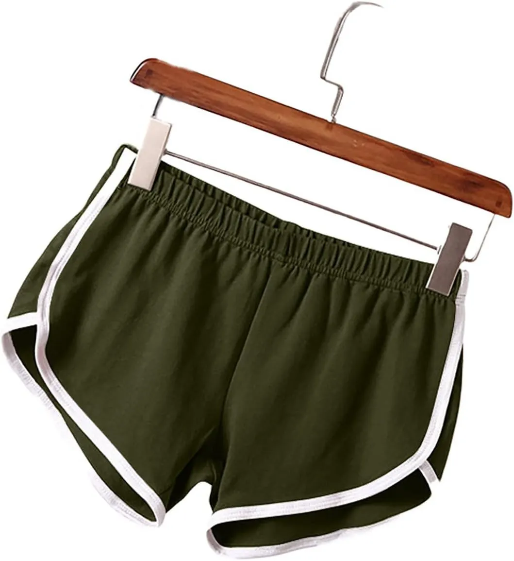 3 Pack Women's Dolphin Running Workout Shorts, Fashion Summer Lounge Short Pants Elastic Waist Athletic Yoga Shorts
