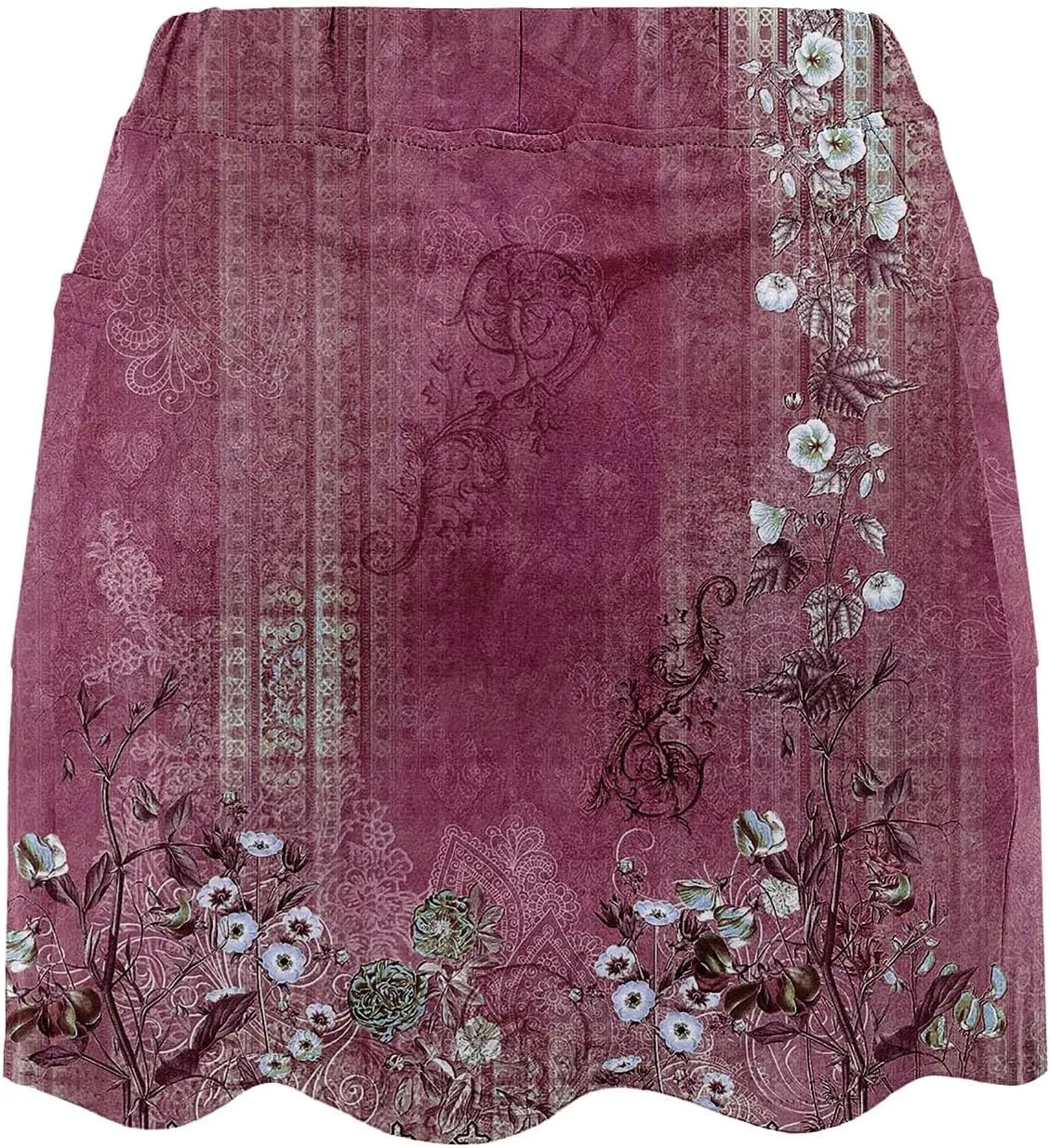 Athletic Skorts for Woman, Skorts for Curvy Women Dressy Skirts Tummy Control High Waisted Skirts with Shorts Underneath