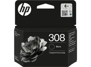 Cartucho de tinta - HP 308 Negro,  UL ECOLOGO®, HP Planet Partners, Negro