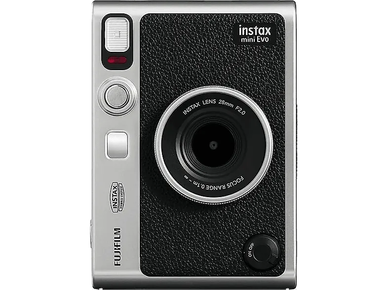 Cámara instantánea - Fujifilm Instax Mini Evo, ISO 100 - 1600, Pantalla LCD, Bluetooth, Negro