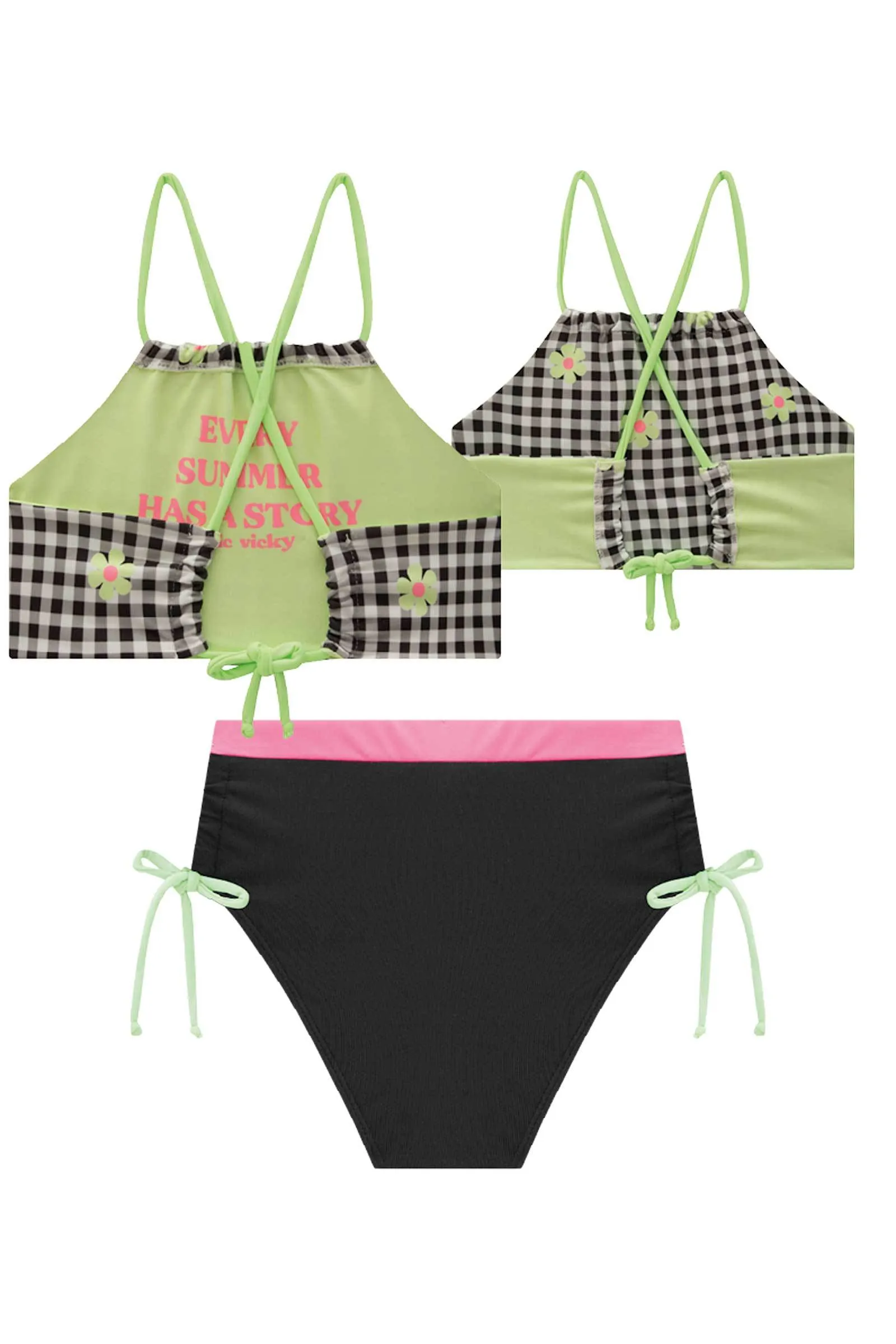 Conjunto de Biquini Reversível em Malha UV Dry 50  78332 Vic&Vicky