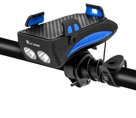 Farol Lanterna de Bicicleta com Carregador para Celular