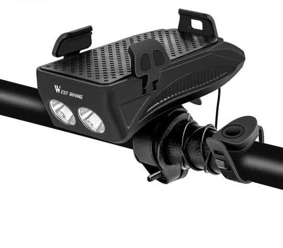 Farol Lanterna de Bicicleta com Carregador para Celular