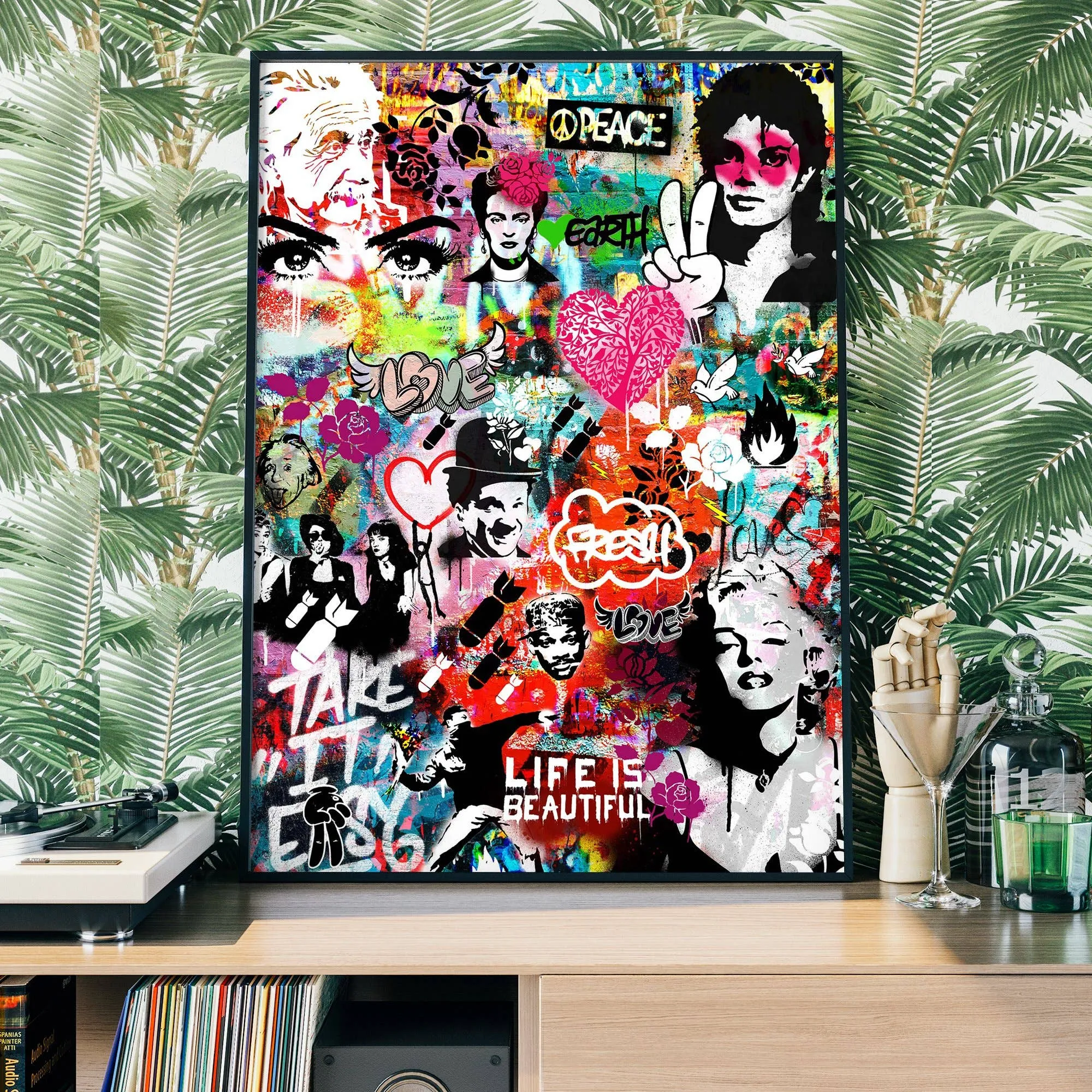 Graffiti Wall Urban Art Póster: 27 ½ x 39 ¼ in | 70x100 cm / Glosa
