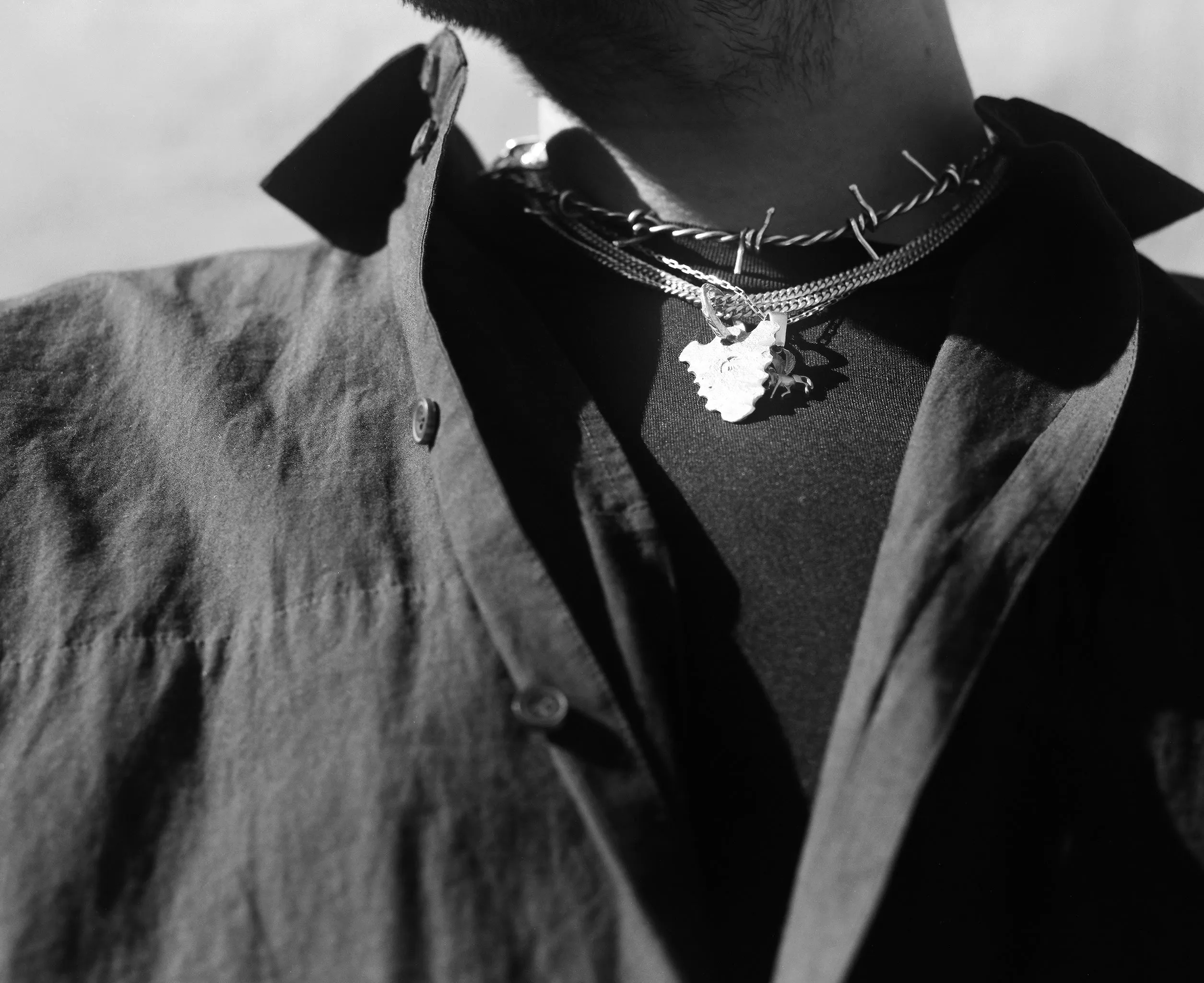 "Don't Fence Me In" Barbed Wire Choker - Silver