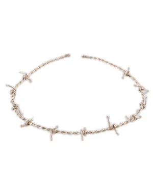 "Don't Fence Me In" Barbed Wire Choker - Silver