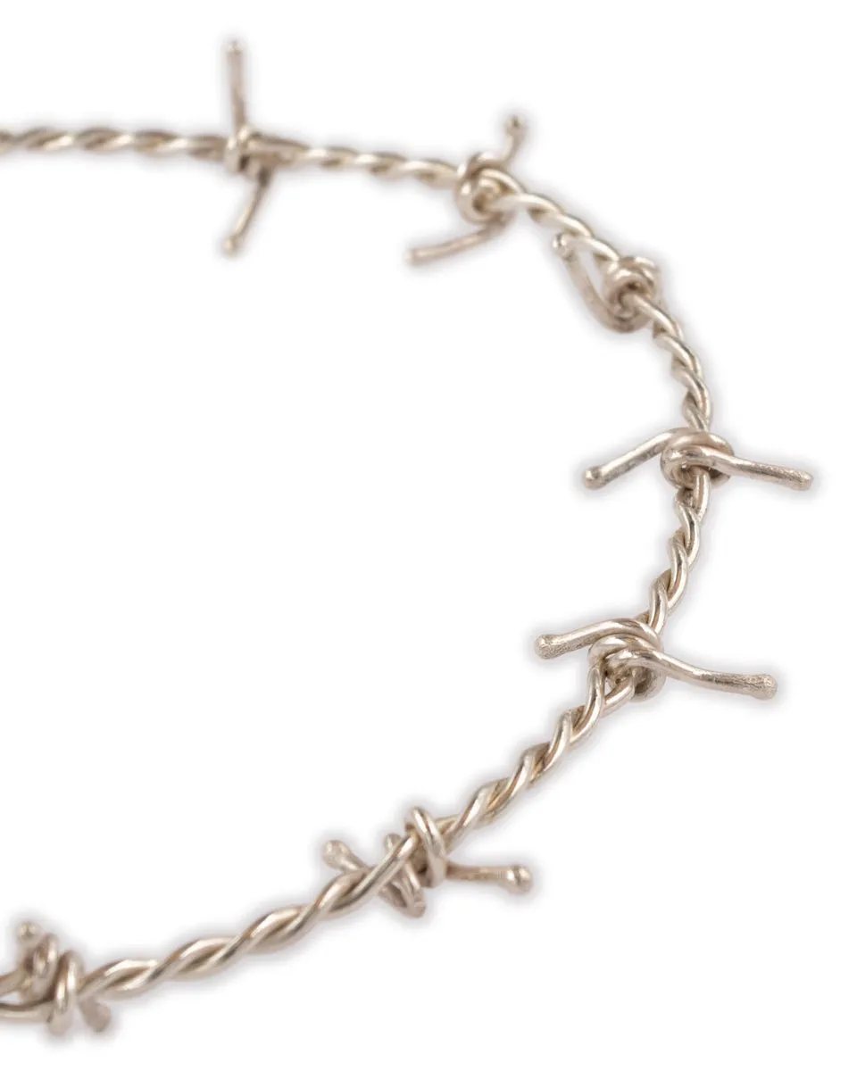 "Don't Fence Me In" Barbed Wire Choker - Silver