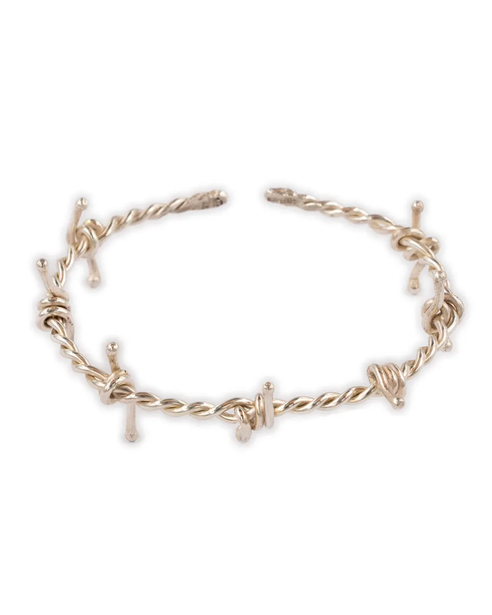 "Don't Fence Me In" Barbed Wire Cuff- Silver