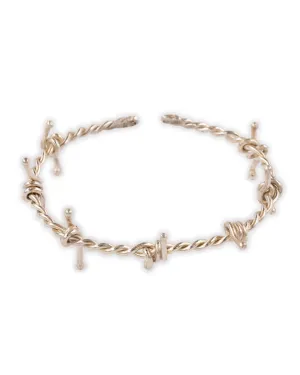 "Don't Fence Me In" Barbed Wire Cuff- Silver