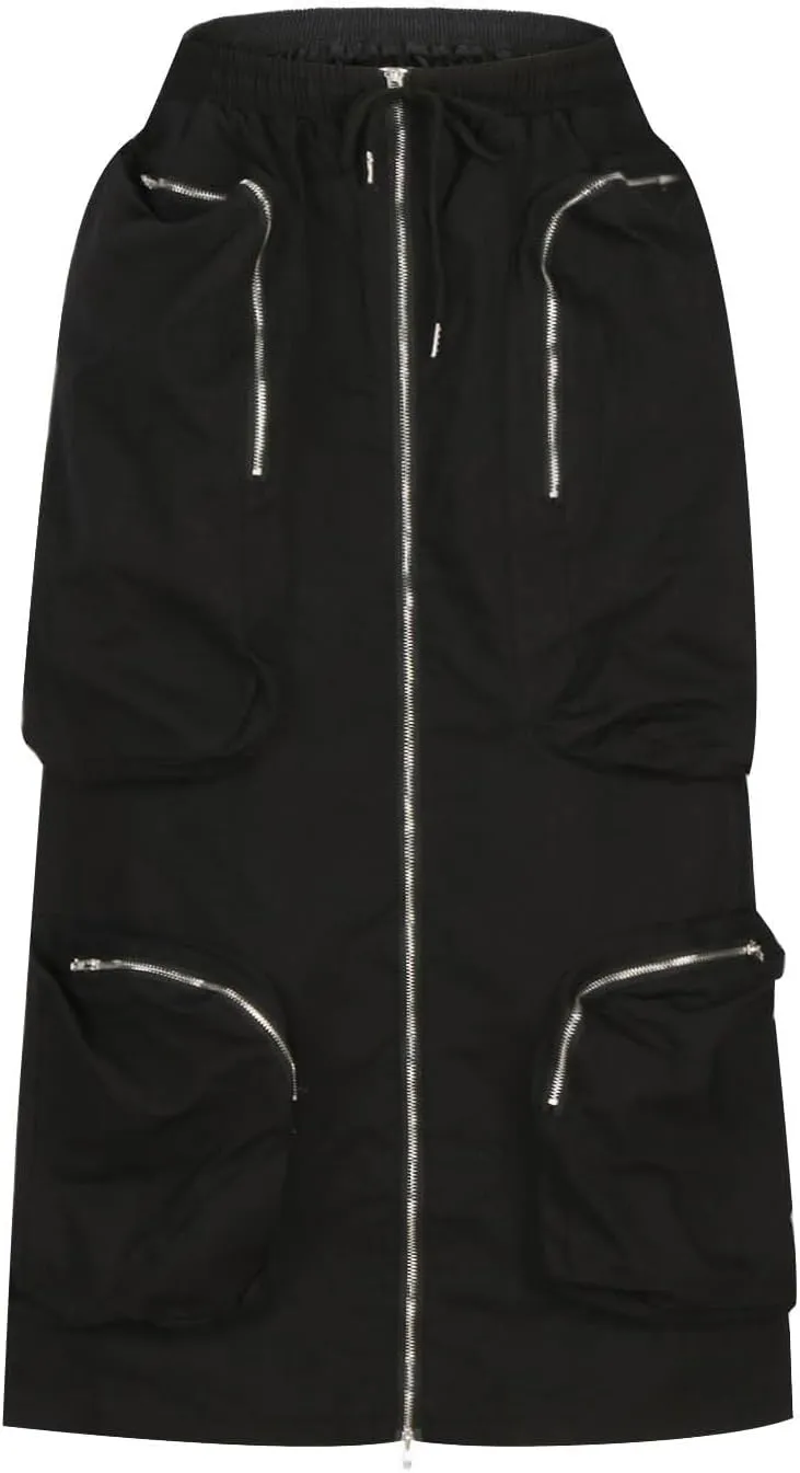Skirts for Women 2025 Sexy Ruched Bodycon Skirt Above Knee Silky Hip-Wrapped Skirts Denim Drawstring Tight Skirt