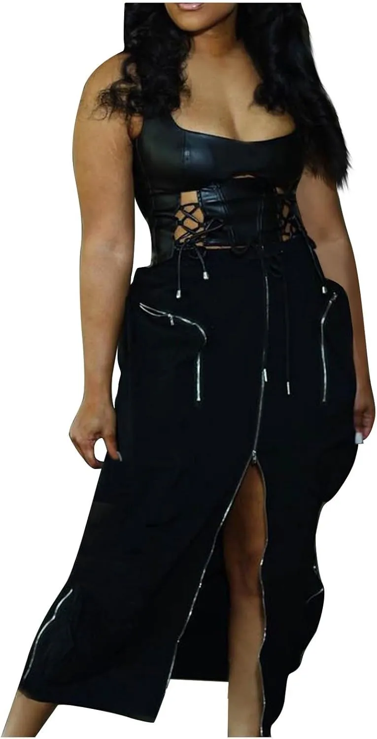 Skirts for Women 2025 Sexy Ruched Bodycon Skirt Above Knee Silky Hip-Wrapped Skirts Denim Drawstring Tight Skirt