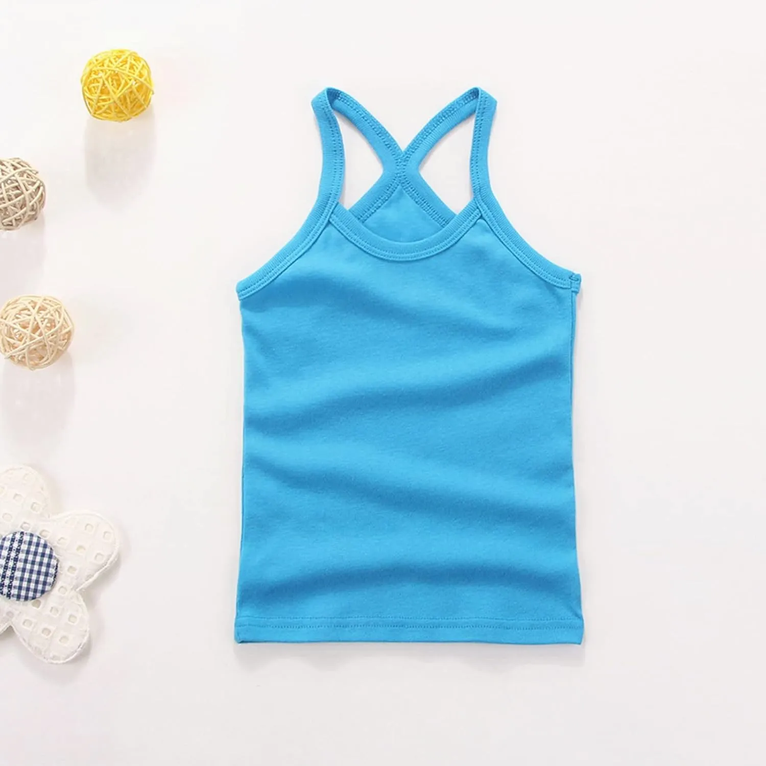 Toddler Baby Girls Dance Tank Top Summer Cute Solid Sleeveless Spaghetti Strap Top Ballet Gymnastics Dancewear for Girls