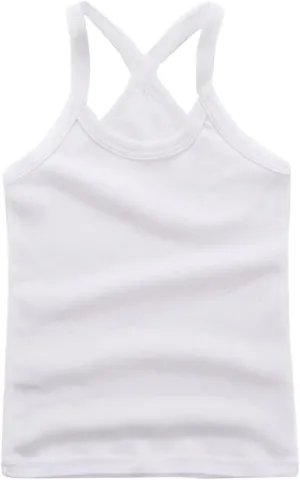 Toddler Baby Girls Dance Tank Top Summer Cute Solid Sleeveless Spaghetti Strap Top Ballet Gymnastics Dancewear for Girls