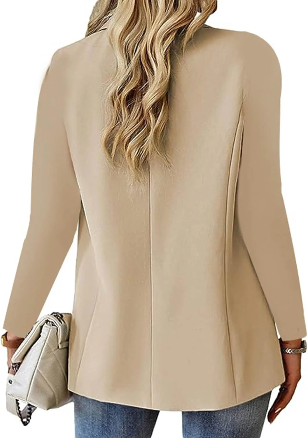 Women Business Blazer Loose Lightweigth Open Front Summer Jackets Long Sleeve Workfice Jacket Blazer Outfits