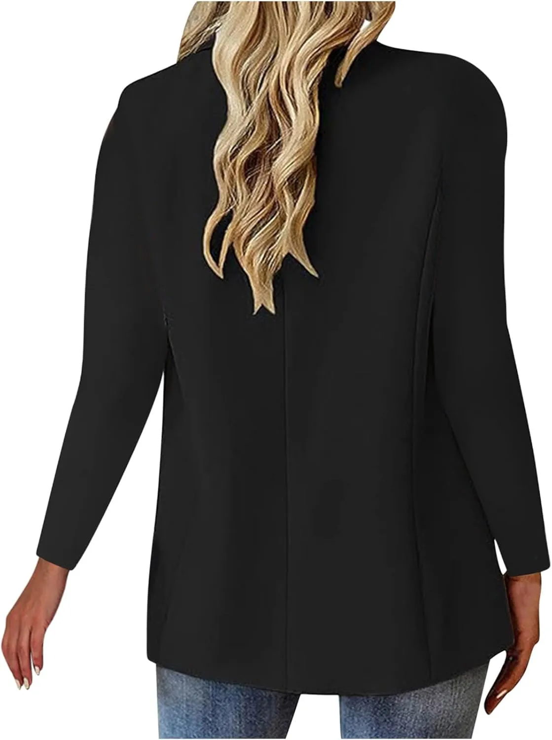 Women Business Casual Blazer with Lined,Professional Work Suit Jacket with Pockets??Long Sleeve Button Open Front
