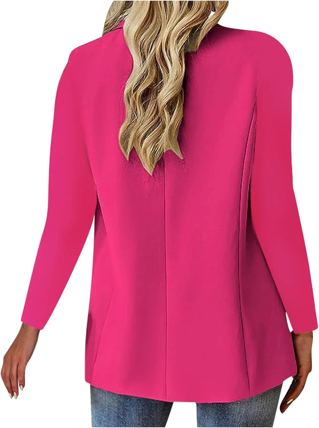 Women Business Casual Blazer with Lined,Professional Work Suit Jacket with Pockets??Long Sleeve Button Open Front